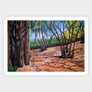 Walking in the Woods, original Acrylic artwork on board Magnet